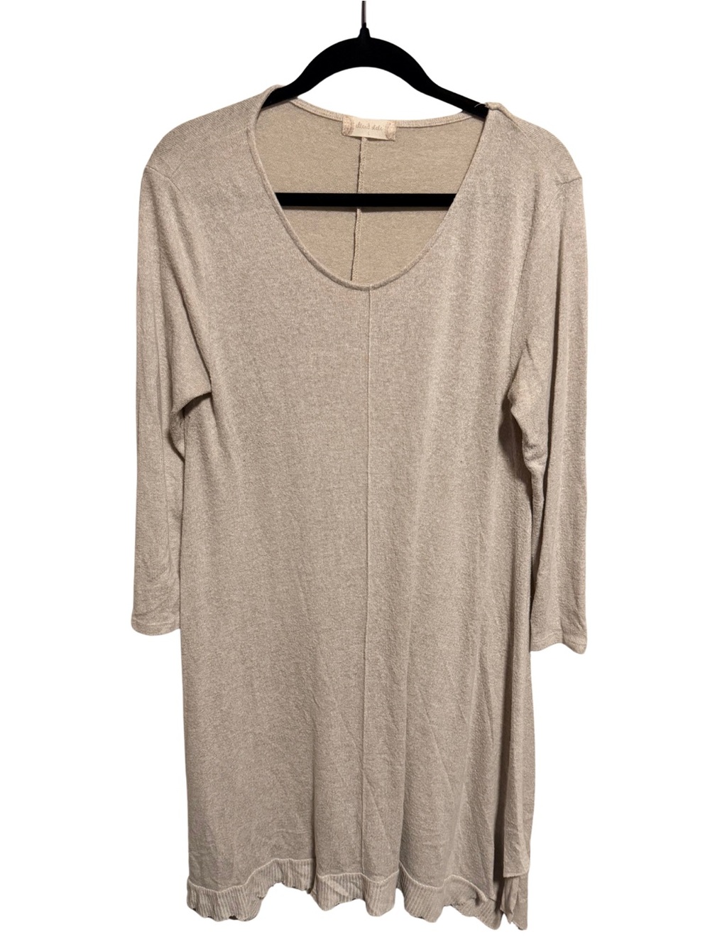 Altar’d State Light Taupe Scoop Neck Women’s Sweater Dress